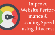 Improve Website Performance & Loading Speed using .htaccess